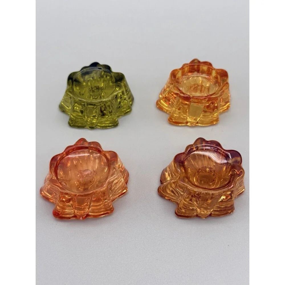 Williams Sonoma Fall Harvest Acorn & Leaf Place Card Candle Holder Autumn Lot 16